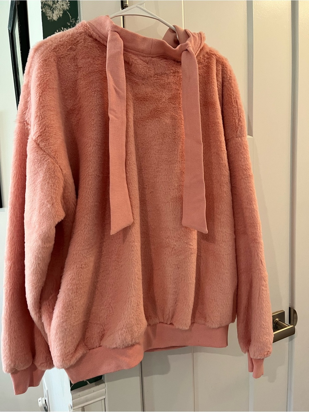 NWT Easel Plush Hooded Pullover Jacket in Blush Pink